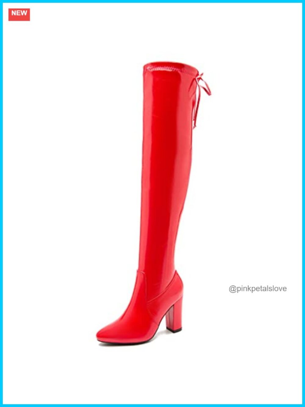 Women's Thigh High Over The Knee Boots Pointed Toe Chunky Heels Lace Up